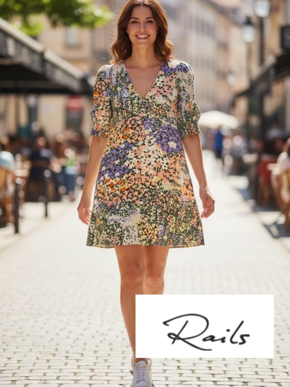 Rails Gardenia summer floral dress, L,  CB2682